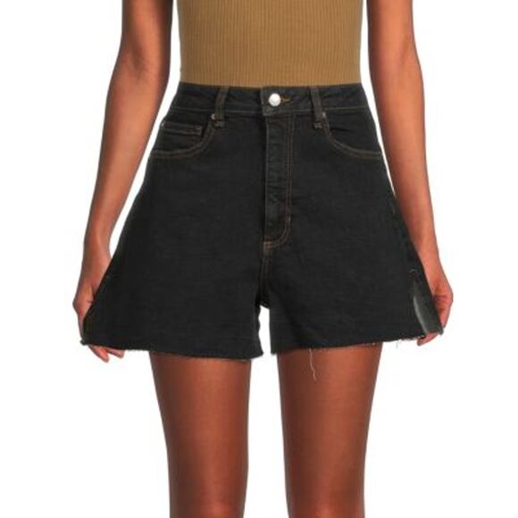 Weworewhat High Rise Denim Boyfriend Shorts Size 24 - Picture 1 of 6